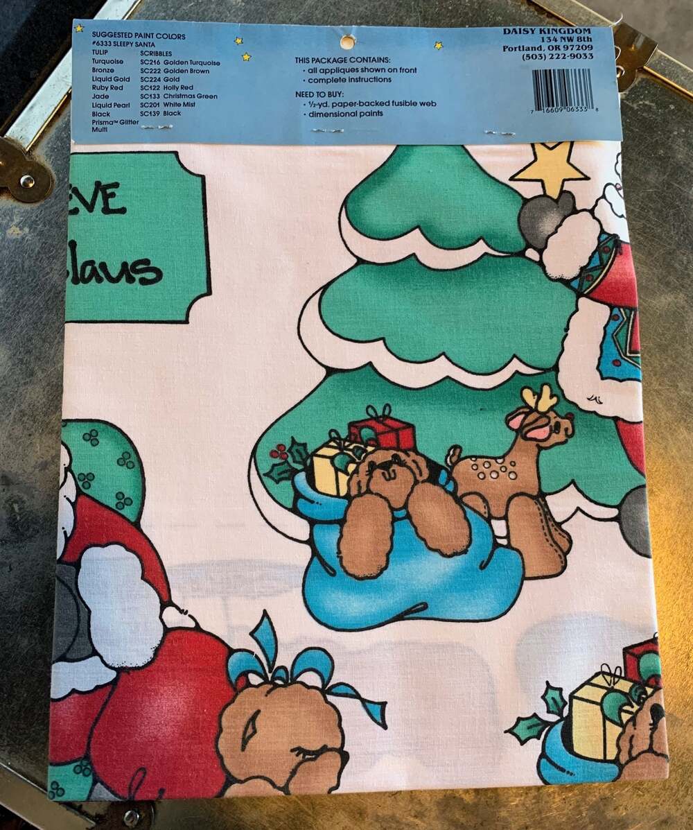 Vintage Daisy Kingdom No-Sew Applique #6333 Sleepy Santa - Picture 2 of 2
